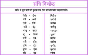 संधि विच्छेद किसे कहते हैं और संधि विच्छेद के उदाहरण - Easy Hindi Vyakaran